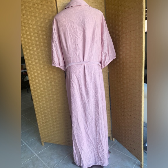 Fashion Nova Dress, pink wraparound, NWT, 3X - Picture 2 of 4